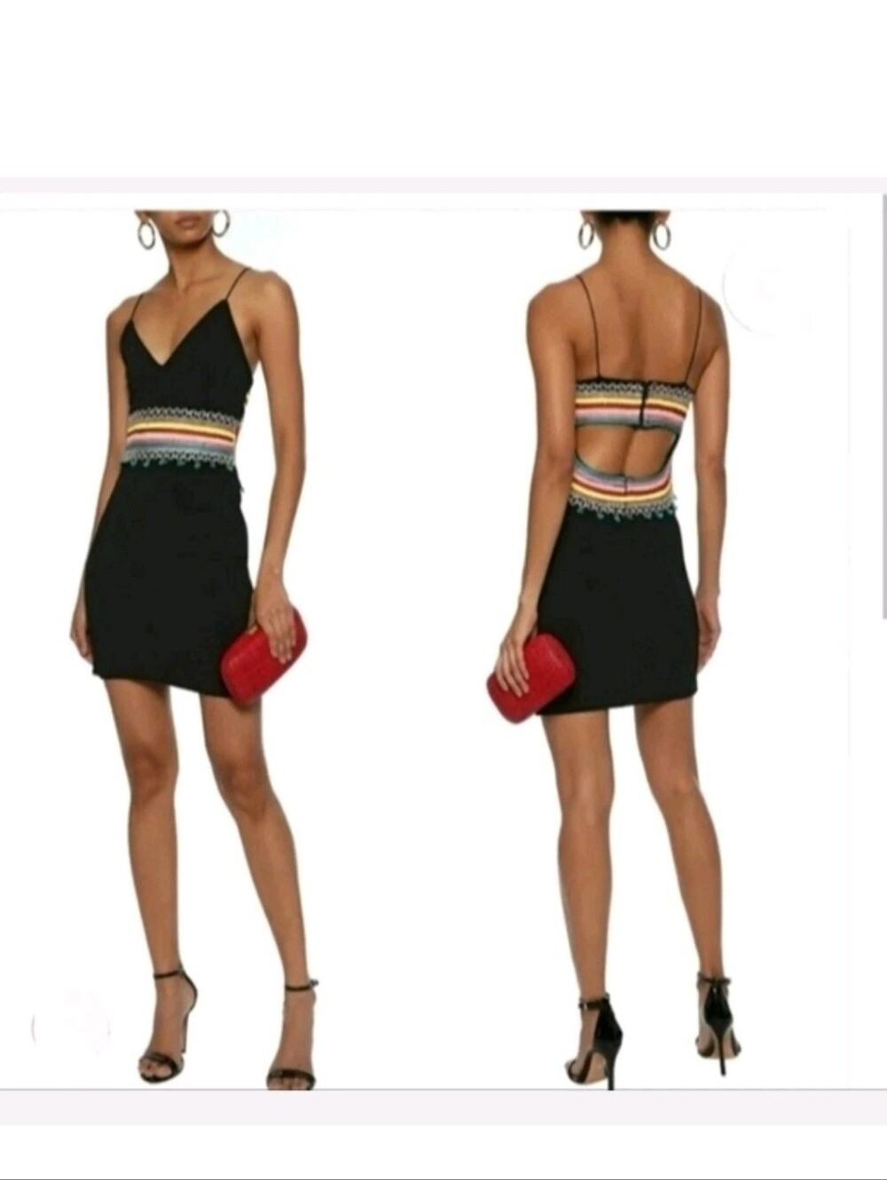 Alice + Olivia Loralee Embroidered Mini Dress Size 8